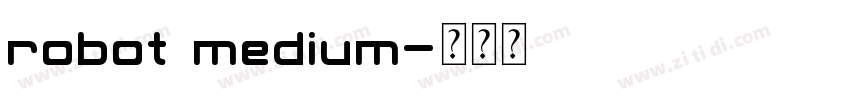 robot medium字体转换